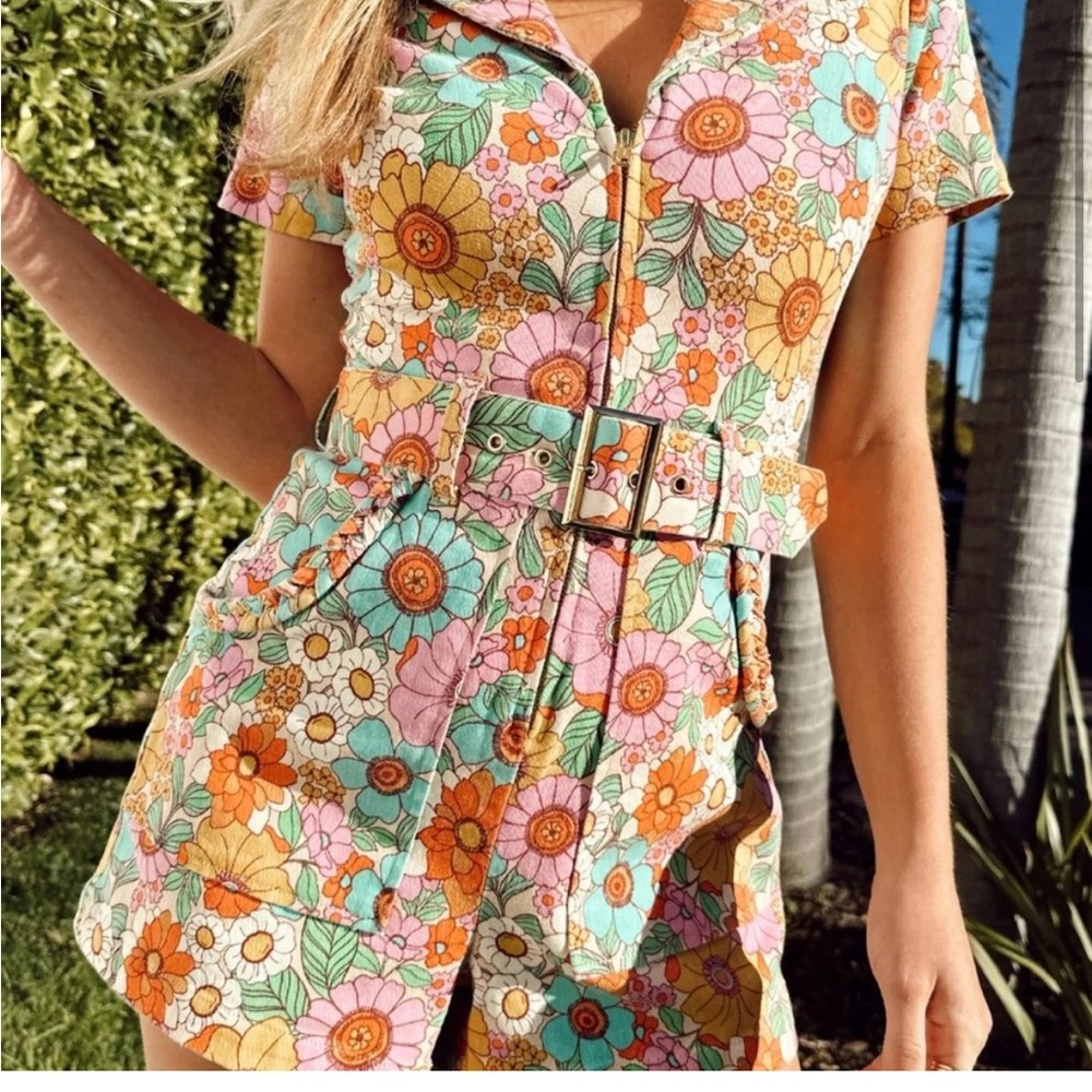 Floral outlaw romper